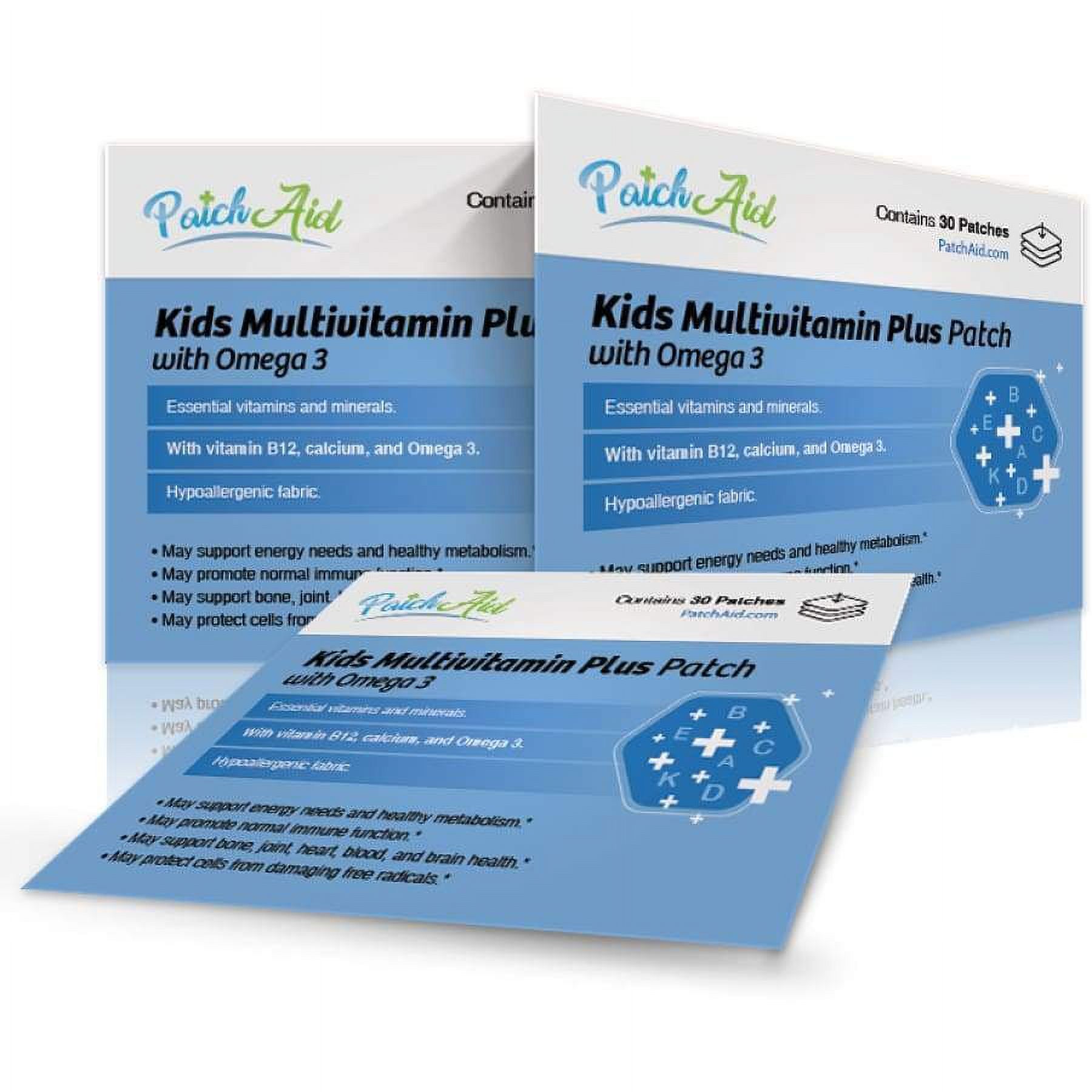 Kids Multivitamin Plus Topical Patch with Omega-3 by PatchAid Size
